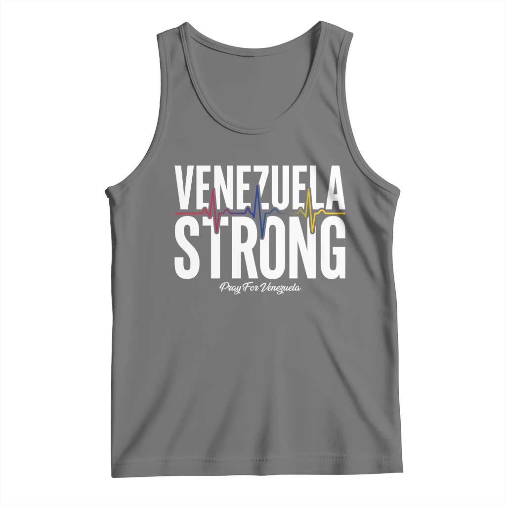 Venezuela Strong Venezuelan Heartbeat Tank Top Solidarity Resilience Hope and Prayer