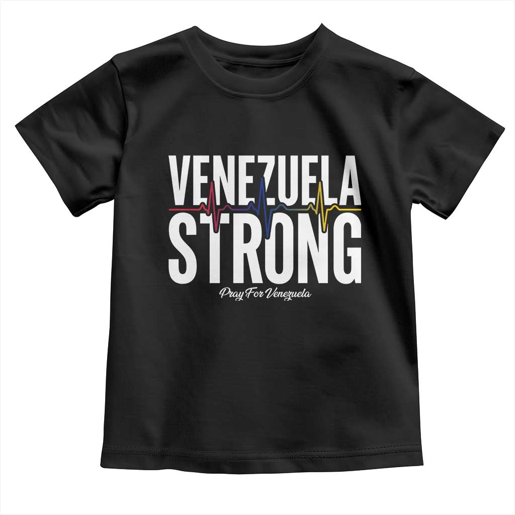 Venezuela Strong Venezuelan Heartbeat Toddler T Shirt Solidarity Resilience Hope and Prayer