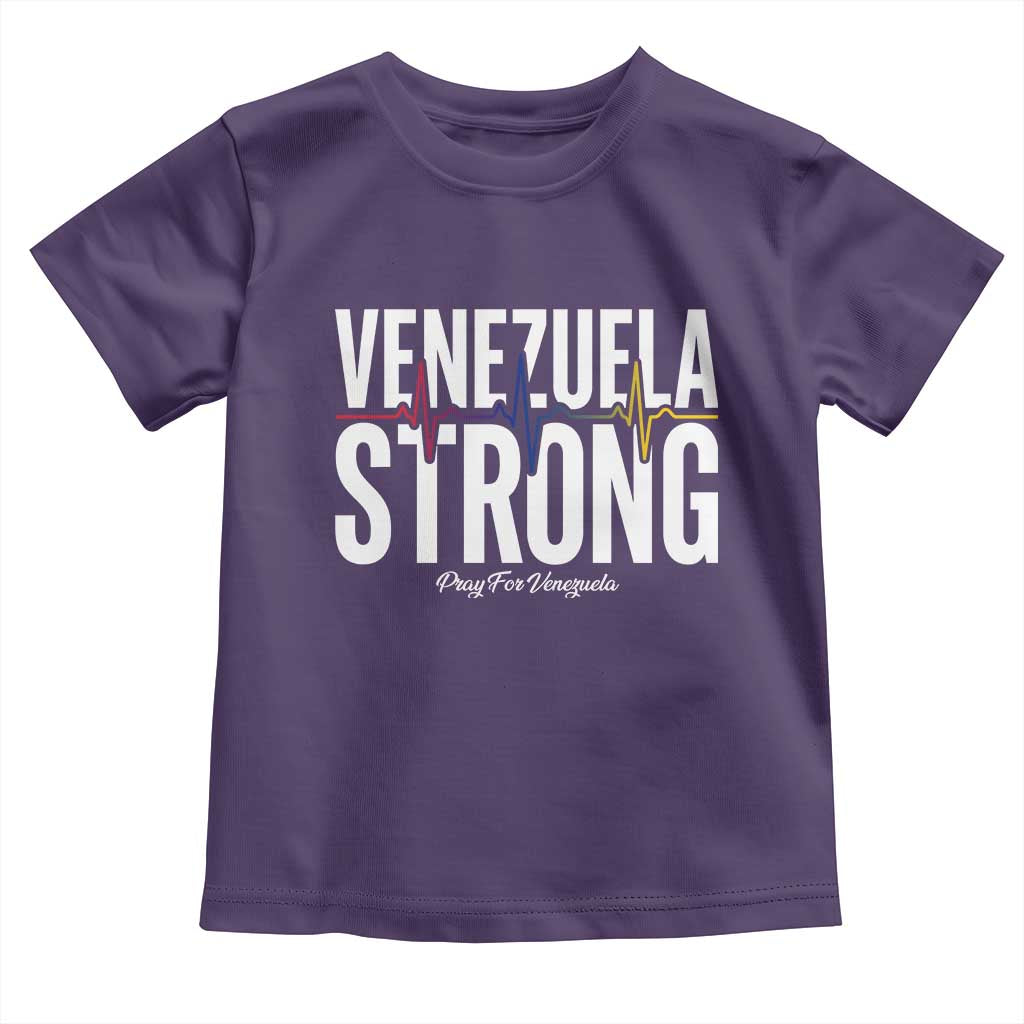 Venezuela Strong Venezuelan Heartbeat Toddler T Shirt Solidarity Resilience Hope and Prayer