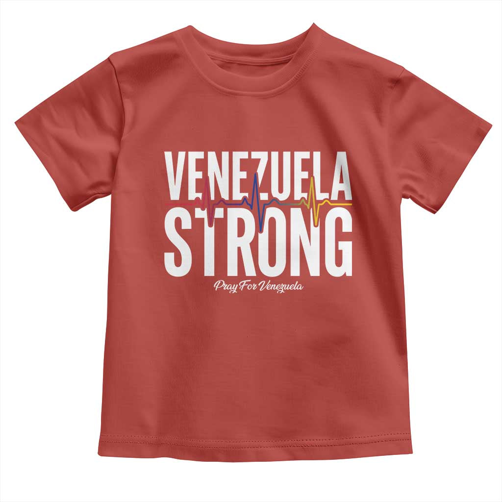 Venezuela Strong Venezuelan Heartbeat Toddler T Shirt Solidarity Resilience Hope and Prayer