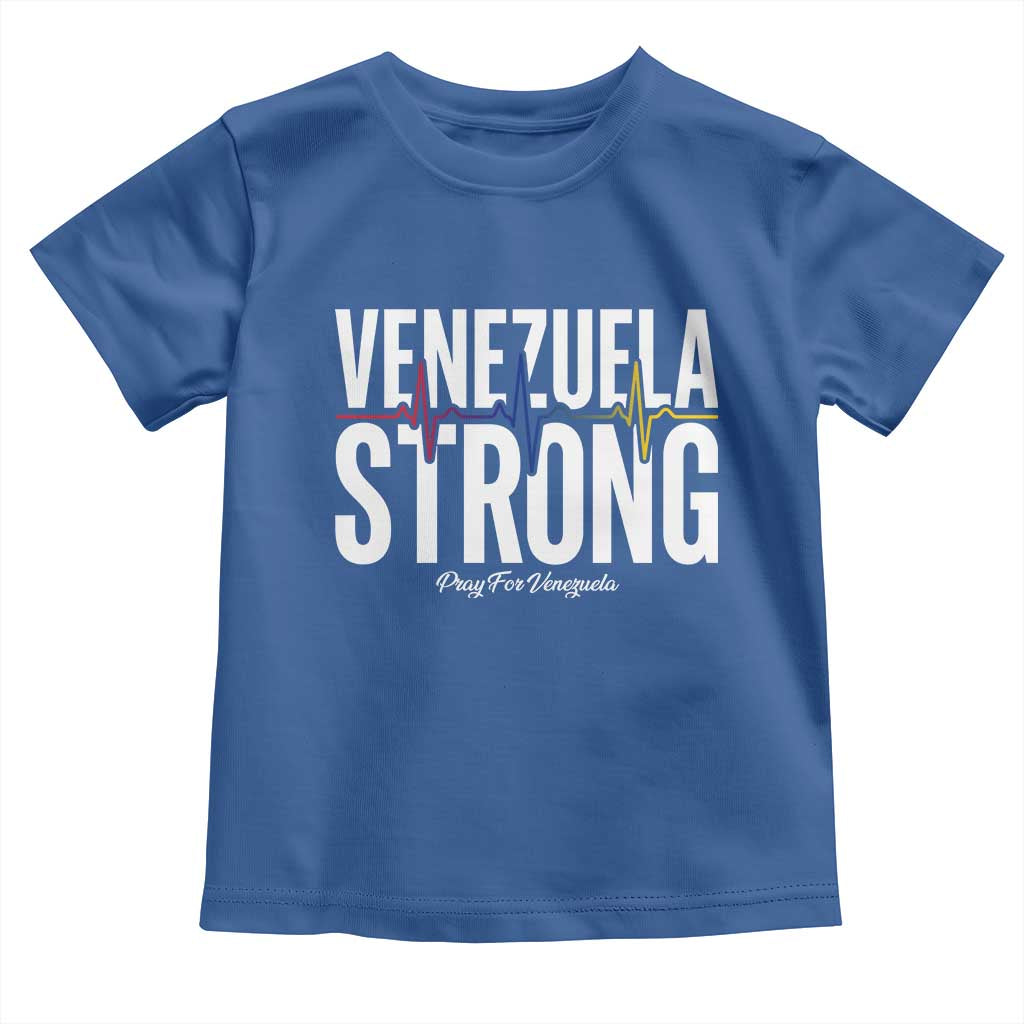 Venezuela Strong Venezuelan Heartbeat Toddler T Shirt Solidarity Resilience Hope and Prayer