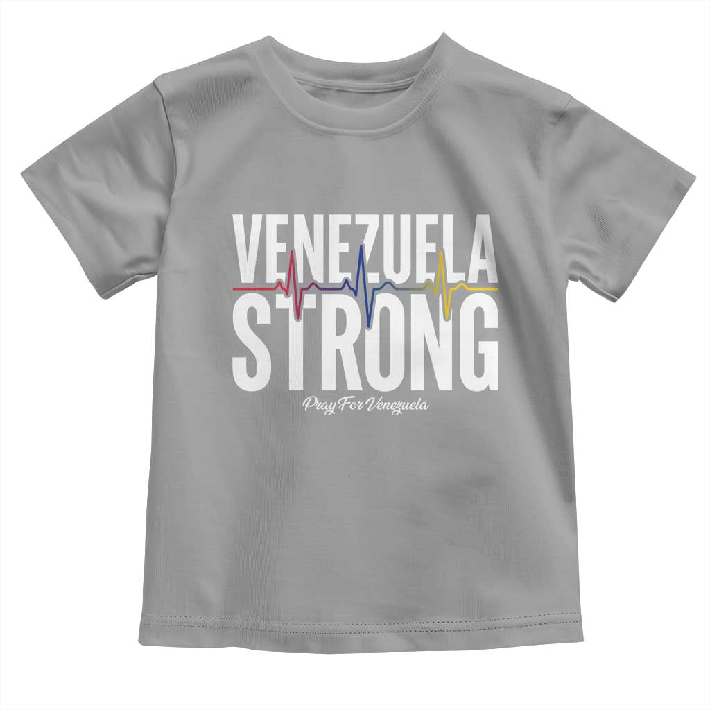 Venezuela Strong Venezuelan Heartbeat Toddler T Shirt Solidarity Resilience Hope and Prayer