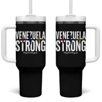 Venezuela Strong Venezuelan Heartbeat Tumbler With Handle Solidarity Resilience Hope and Prayer