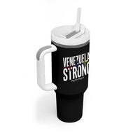 Venezuela Strong Venezuelan Heartbeat Tumbler With Handle Solidarity Resilience Hope and Prayer