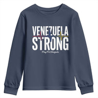 Venezuela Strong Venezuelan Heartbeat Youth Sweatshirt Solidarity Resilience Hope and Prayer
