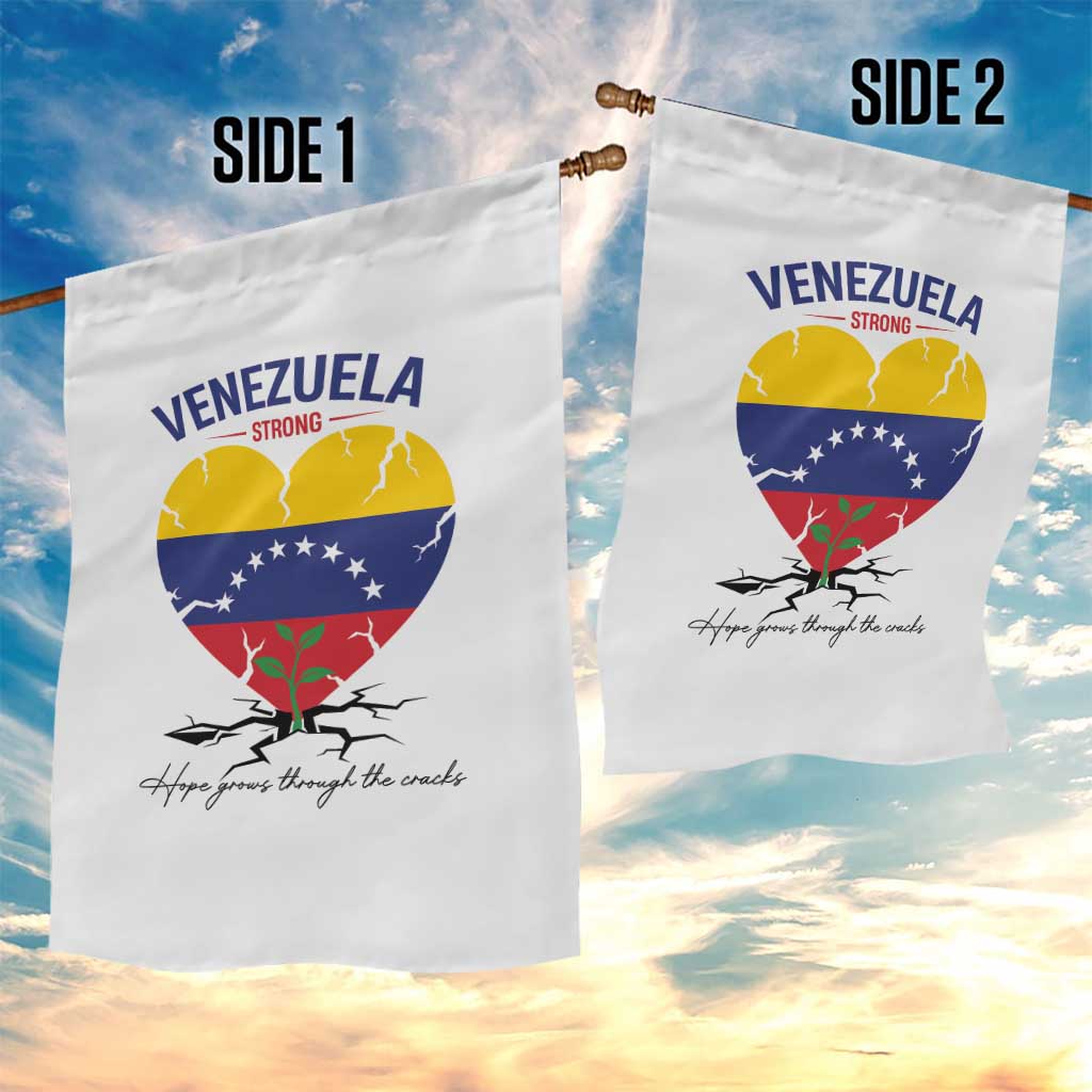 Venezuela Strong Healing Support Garden Flag Hope Grows Through Cracks Venezuelan Flag Heart
