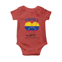 Venezuela Strong Healing Support Baby Onesie Hope Grows Through Cracks Venezuelan Flag Heart