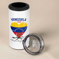 Venezuela Strong Healing Support 4 in 1 Can Cooler Tumbler Hope Grows Through Cracks Venezuelan Flag Heart