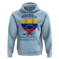 Venezuela Strong Healing Support Hoodie Hope Grows Through Cracks Venezuelan Flag Heart