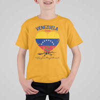 Venezuela Strong Healing Support T Shirt For Kid Hope Grows Through Cracks Venezuelan Flag Heart