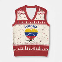 Venezuela Strong Healing Support V-Neck Knit Sweater Vest Hope Grows Through Cracks Venezuelan Flag Heart