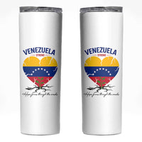 Venezuela Strong Healing Support Skinny Tumbler Hope Grows Through Cracks Venezuelan Flag Heart