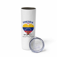Venezuela Strong Healing Support Skinny Tumbler Hope Grows Through Cracks Venezuelan Flag Heart