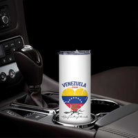 Venezuela Strong Healing Support Skinny Tumbler Hope Grows Through Cracks Venezuelan Flag Heart