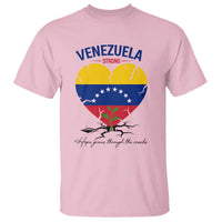 Venezuela Strong Healing Support T Shirt Hope Grows Through Cracks Venezuelan Flag Heart