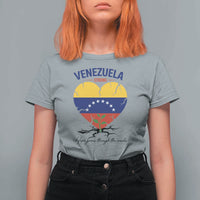 Venezuela Strong Healing Support T Shirt For Women Hope Grows Through Cracks Venezuelan Flag Heart