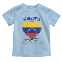 Venezuela Strong Healing Support Toddler T Shirt Hope Grows Through Cracks Venezuelan Flag Heart