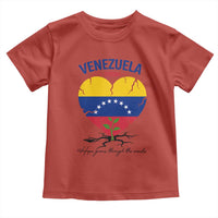 Venezuela Strong Healing Support Toddler T Shirt Hope Grows Through Cracks Venezuelan Flag Heart