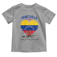 Venezuela Strong Healing Support Toddler T Shirt Hope Grows Through Cracks Venezuelan Flag Heart