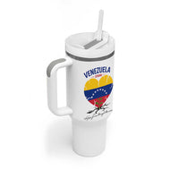 Venezuela Strong Healing Support Tumbler With Handle Hope Grows Through Cracks Venezuelan Flag Heart
