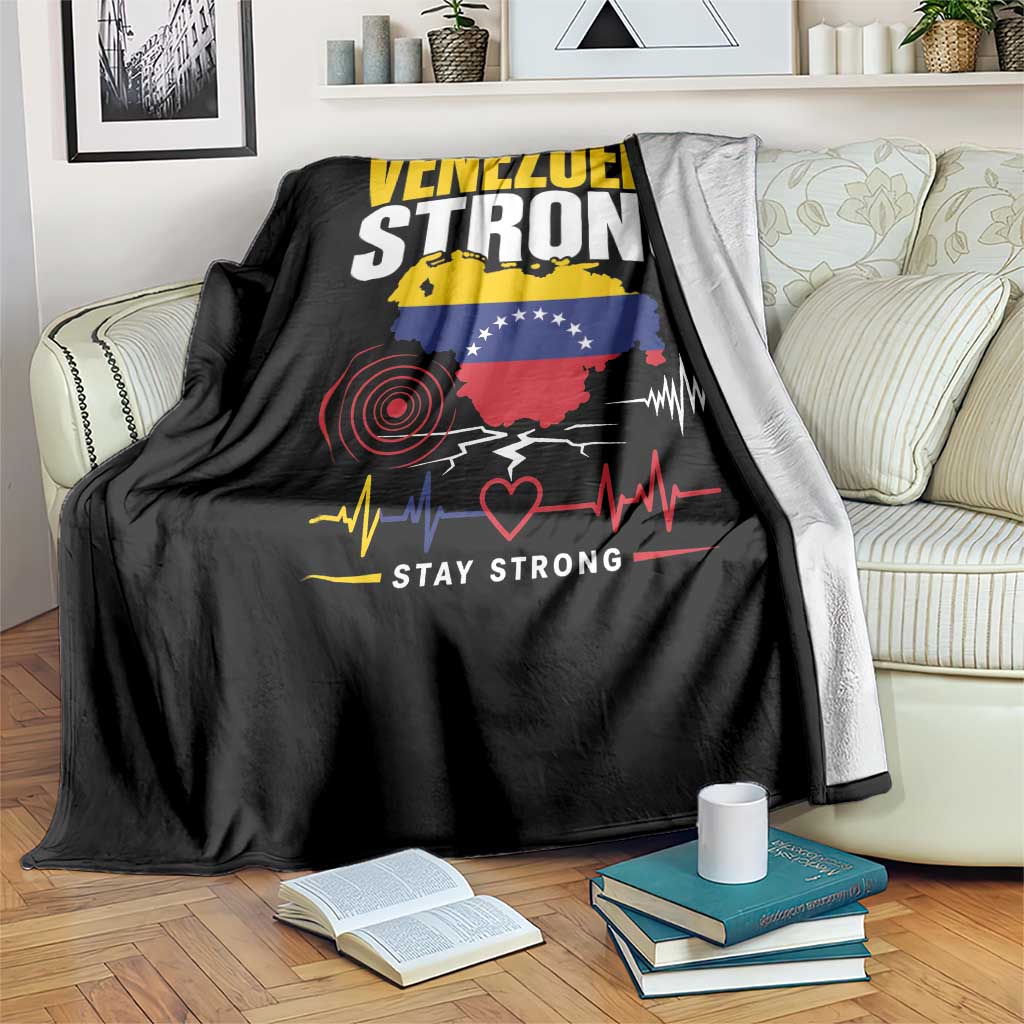 Venezuela Strong Support and Solidarity Throw Blanket Patriotic Venezuelan Flag Country Map