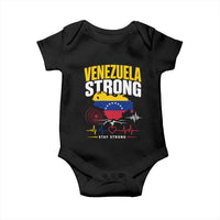 Venezuela Strong Support and Solidarity Baby Onesie Patriotic Venezuelan Flag Country Map