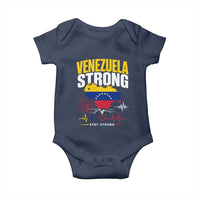 Venezuela Strong Support and Solidarity Baby Onesie Patriotic Venezuelan Flag Country Map