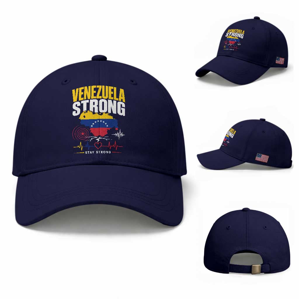 Venezuela Strong Support and Solidarity Baseball Cap Patriotic Venezuelan Flag Country Map