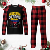 Venezuela Strong Support and Solidarity Plaid Pajama Set Patriotic Venezuelan Flag Country Map
