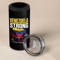 Venezuela Strong Support and Solidarity 4 in 1 Can Cooler Tumbler Patriotic Venezuelan Flag Country Map