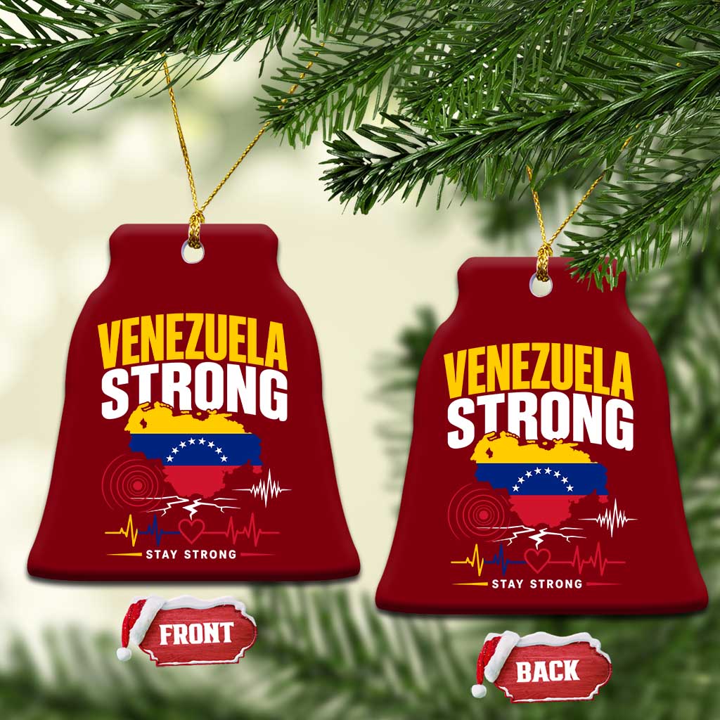 Venezuela Strong Support and Solidarity Ceramic Ornament Patriotic Venezuelan Flag Country Map