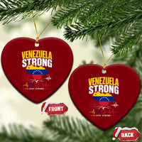 Venezuela Strong Support and Solidarity Ceramic Ornament Patriotic Venezuelan Flag Country Map