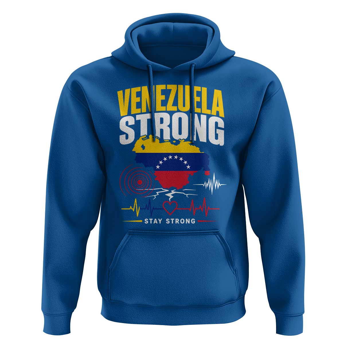 Venezuela Strong Support and Solidarity Hoodie Patriotic Venezuelan Flag Country Map