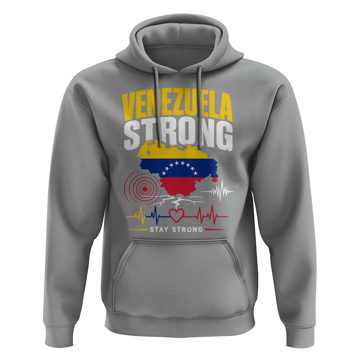 Venezuela Strong Support and Solidarity Hoodie Patriotic Venezuelan Flag Country Map