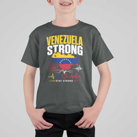 Venezuela Strong Support and Solidarity T Shirt For Kid Patriotic Venezuelan Flag Country Map