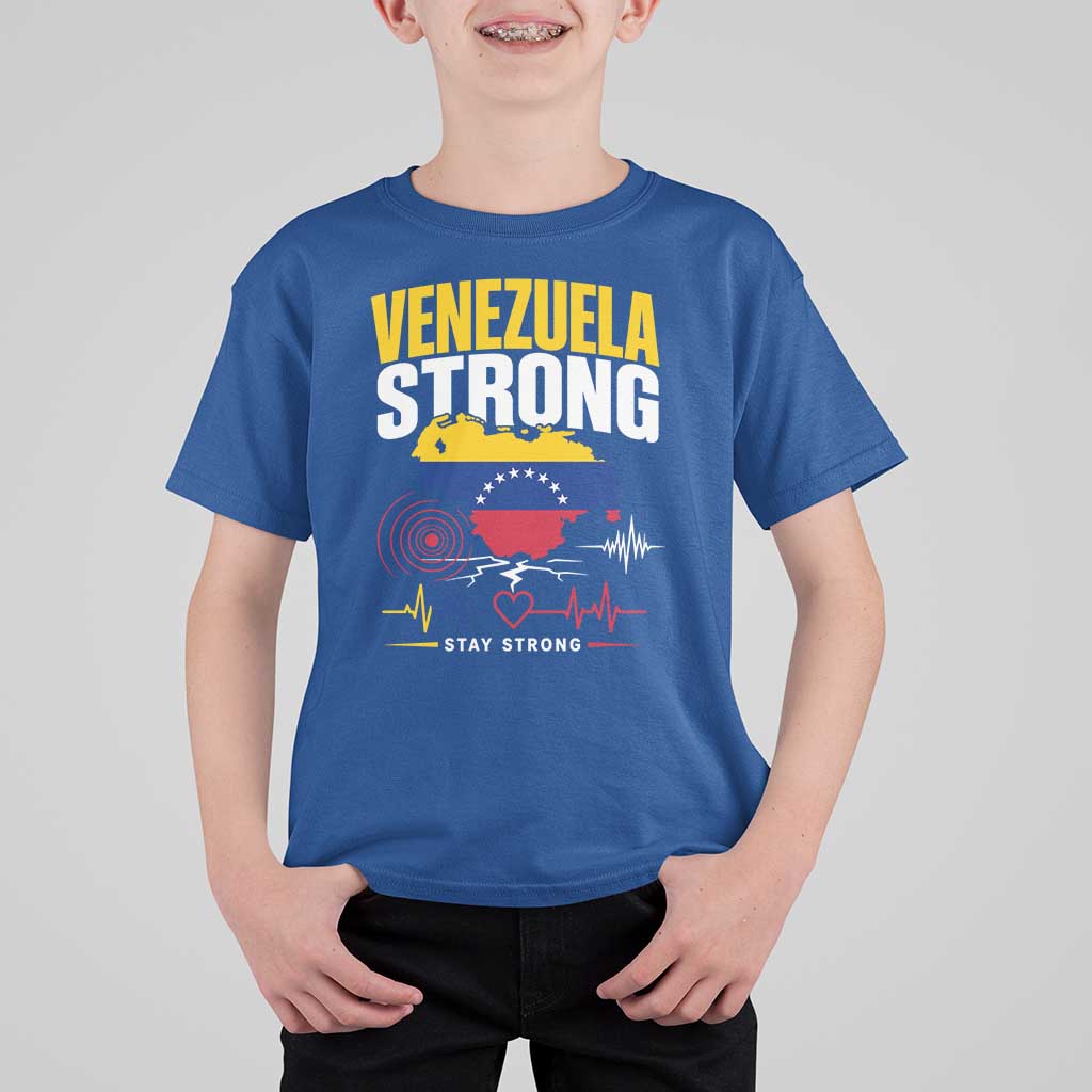 Venezuela Strong Support and Solidarity T Shirt For Kid Patriotic Venezuelan Flag Country Map