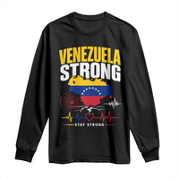 Venezuela Strong Support and Solidarity Long Sleeve Shirt Patriotic Venezuelan Flag Country Map