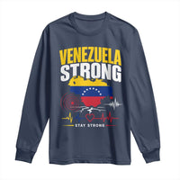 Venezuela Strong Support and Solidarity Long Sleeve Shirt Patriotic Venezuelan Flag Country Map