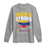 Venezuela Strong Support and Solidarity Long Sleeve Shirt Patriotic Venezuelan Flag Country Map