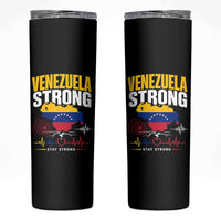 Venezuela Strong Support and Solidarity Skinny Tumbler Patriotic Venezuelan Flag Country Map
