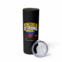 Venezuela Strong Support and Solidarity Skinny Tumbler Patriotic Venezuelan Flag Country Map