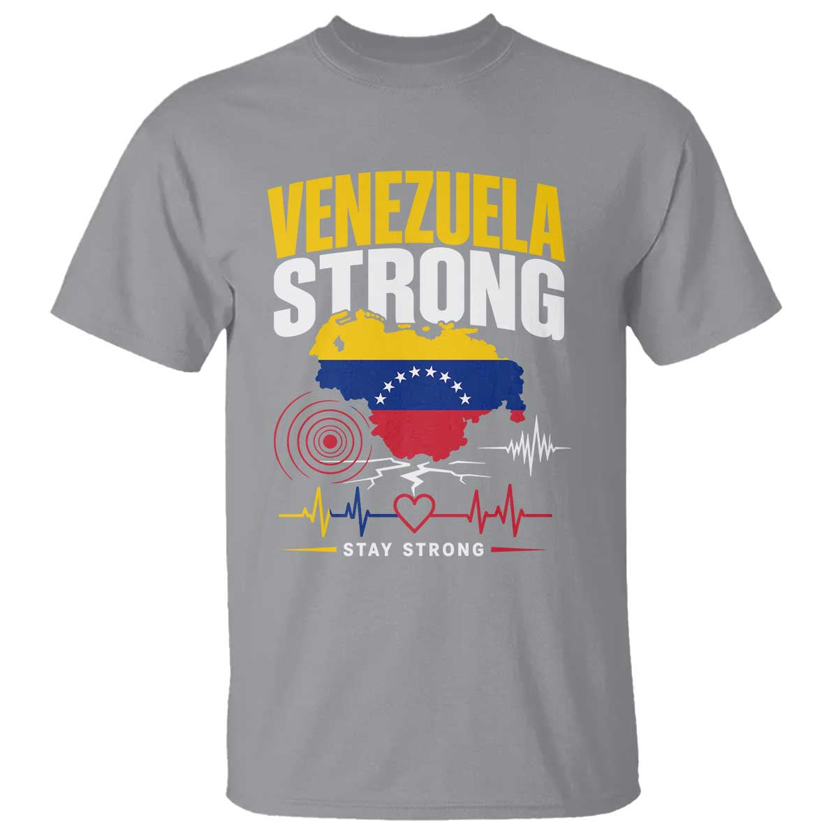 Venezuela Strong Support and Solidarity T Shirt Patriotic Venezuelan Flag Country Map