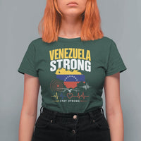 Venezuela Strong Support and Solidarity T Shirt For Women Patriotic Venezuelan Flag Country Map