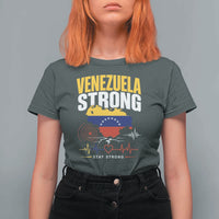 Venezuela Strong Support and Solidarity T Shirt For Women Patriotic Venezuelan Flag Country Map