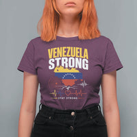 Venezuela Strong Support and Solidarity T Shirt For Women Patriotic Venezuelan Flag Country Map