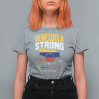 Venezuela Strong Support and Solidarity T Shirt For Women Patriotic Venezuelan Flag Country Map