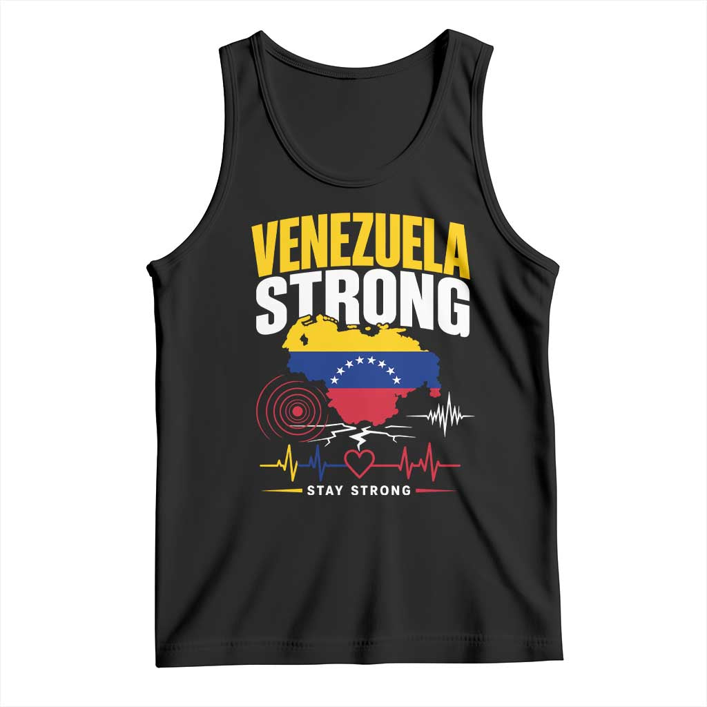Venezuela Strong Support and Solidarity Tank Top Patriotic Venezuelan Flag Country Map