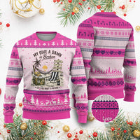 My Give A Damn Is Broken Funny Retirement Graphic Ugly Christmas Sweater Beach Vacation IDGAF Chill Mode No Problem
