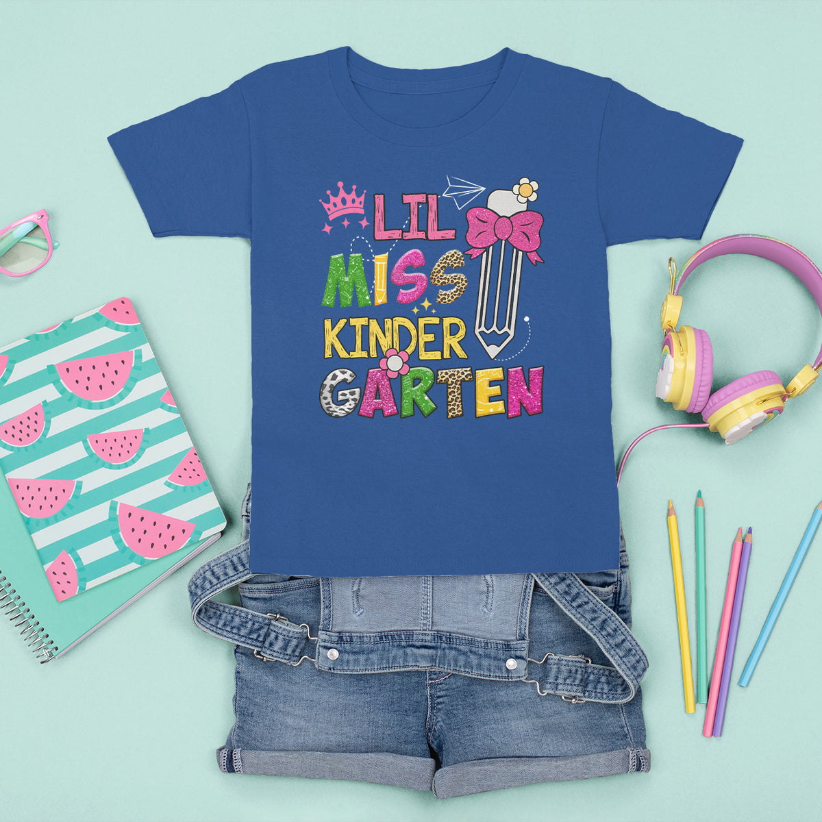 Lil Miss Kindergarten T Shirt For Kid Cute Kinder Girl Era - Wonder Print Shop