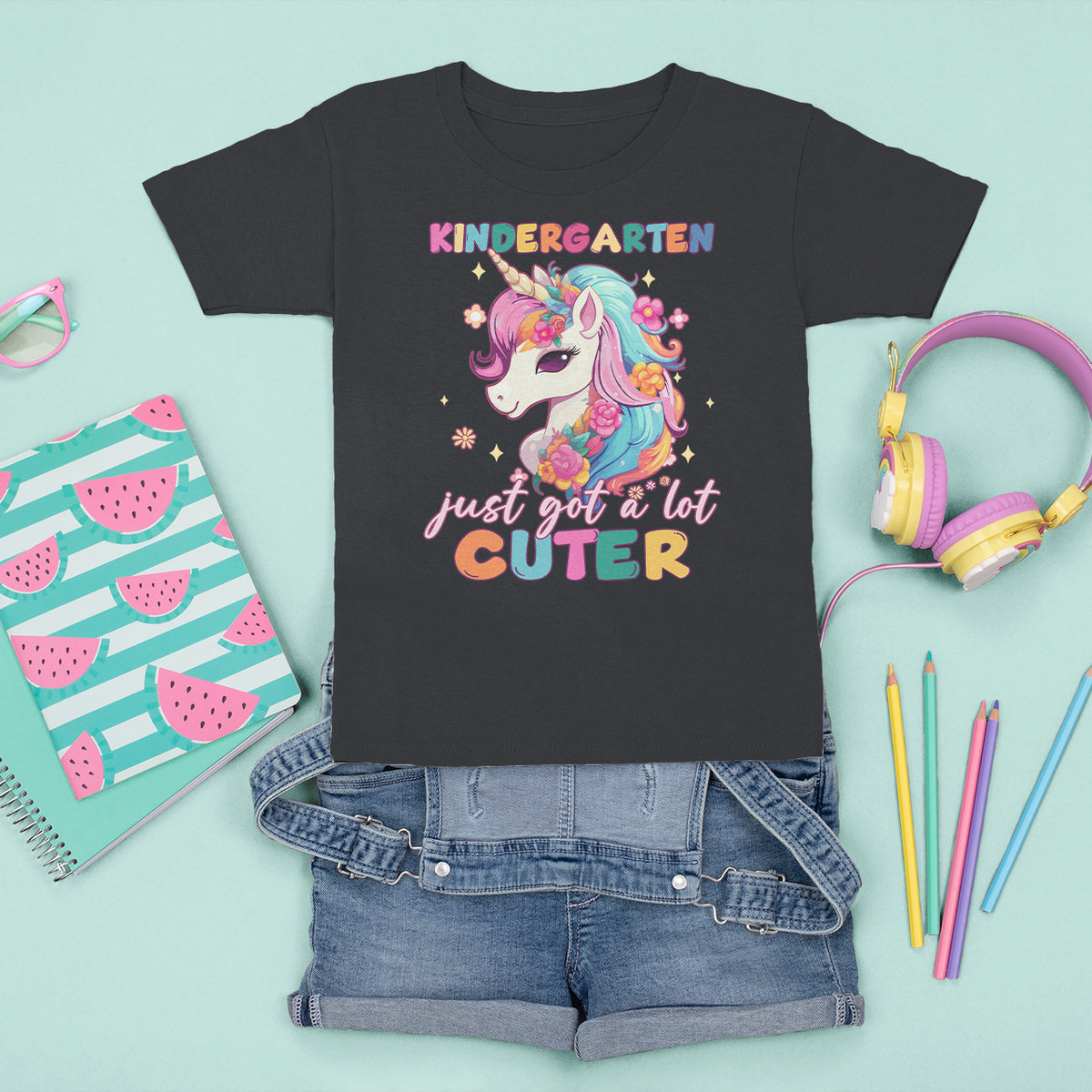Cute Kindergarten Unicorn T Shirt For Kid Just Got A Lot Cuter Kinder Girl - Wonder Print Shop